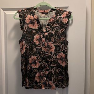 Papermoon ruffle detail green top